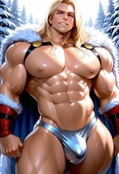 bara briefs buff buff_male bulge bulge_through_clothing gay jakespicer34 male male_only marvel marvel_comics muscular_male oiled_skin panties shiny_skin thick_legs thor_(marvel) thor_(series)