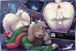 deltarune femboy furry gay goat kris_(deltarune) ralsei twink undertale yaoi