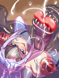 annelotte areolae blue_eyes blush breast_grab breasts censored cum ejaculation erect_nipples futanari hair huge_breasts huge_cock intersex lactation large_areolae long_nipples monster nipple_penetration nipples penis pink_hair queen's_blade spread_legs sweat thighhighs tiara youtou_sadamitsu