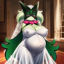 meowscarada from pokemon by lazybonesai