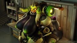 3d 3d_animation animated ass_lick ass_licking belly breasts destruction destructive_sex facesitting female grabbing_ass grabbing_from_behind huge_ass huge_breasts huge_nipples junker_queen orisa overwatch overwatch_2 sassyrdos sound sound_effects suffocation tagme temple_of_sins video