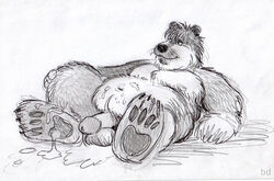 anthro balls bd belly big_balls canine cum fur furry gay male overweight penis