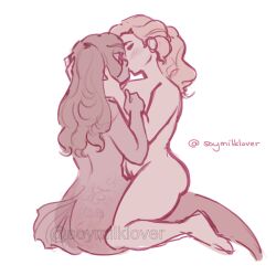 couple female female_on_top female_only hair_tied hair_up kissing lesbian_couple lesbian_focus lesbian_kiss merfolk mermaid pride scales sensual sitting_on_another sitting_on_lap sitting_on_person wlw women women_only yuri
