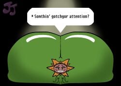 1boy ass ass_expansion ass_inflation big_ass big_butt black_eyes bubble_ass bubble_butt butt butt_expansion butt_inflation expansion fat_ass fat_butt flower flowey_the_flower flowey_the_flower_(d-side) flowey_with_nothing_else_but_a_massive_ass huge_ass huge_butt hyper_ass hyper_butt joyfuljelin looking_at_viewer male male_only solo talking_to_viewer text text_bubble thick_ass thick_butt undertale undertale_(d-side)
