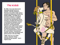 ankle_cuffs anus arms_behind_back ass bondage bound breasts chains closed_eyes collar cord drafthorse dripping ear_tag english_text female femsub goat grope hair hair_ribbon hooves human humanoid interspecies kissing male nipples nude numbered penis precum pubic_hair pussy_juice raised_tail rope sheep shugr spanked straight suspension sweat text tongue