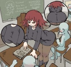 amlogamer ass breasts classroom embarrassed female horny joke teacher
