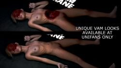 blood_on_face breasts corpse death female female_death gore guro guts naked necrophilia nude pussy solo vagina vammane virtamate