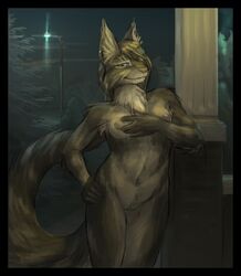 anthro breasts elfantastico feline female fur furry looking_at_viewer lynx nude pussy solo