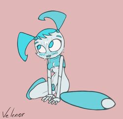 1girls 2d alternate_breast_size female female_only humanoid jenny_wakeman my_life_as_a_teenage_robot robot robot_girl robot_humanoid smooth_skin solo velenor xj-9