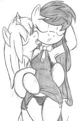 anthro breasts cleavage clothed clothing cutie_mark dress earth_pony equine female friendship_is_magic fur hair horn horse licking long_hair my_little_pony nipples octavia_melody open_mouth panties pony tg-0 tongue underwear unicorn vinyl_scratch_(mlp)