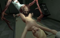3d bondage cunnilingus dead_space imminent_cunnilingus imminent_rape monster monster_on_female necromorph necrophilia scared scared_expression