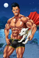 canine clothing conner_kent dc dc_comics janken krypto male male_only superboy superman_(series) underwear