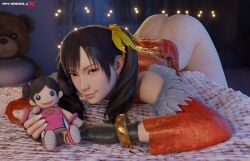 bottomless ass ass_up ass_cleavage shaddoll_x tekken tekken_8 3d 3d_(artwork) 3d_model 3d_render ling_xiaoyu 1girls sole_female solo_female looking_at_viewer twintails bandai_namco partially_clothed