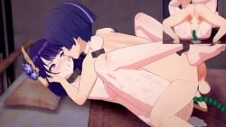anal_beads bed bondage collar cum cum_on_body dubious_consent french_kissing genshin_impact incest kissing kissing_while_penetrated kissing_while_penetrating koikatsu making_out male/female mother_and_son naked_female naked_male raiden_shogun restrained_legs scaramouche_(genshin_impact) sex_toy tagme vaginal_penetration vaginal_sex video wanderer_(genshin_impact)