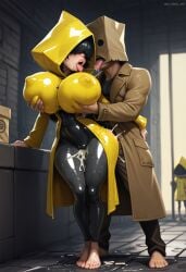 after_kiss ahegao ai_generated ass_focus breast_grab cum cum_inside cum_through_clothes excessive_cum excessive_saliva from_behind gia7 giant_penis head_grab huge_ass huge_balls huge_breasts huge_cock kneeling little_nightmares mono_(little_nightmares_2) nipples_visible_through_clothing raincoat saliva sex sex_through_clothes six_(little_nightmares) sweat through_clothes watched