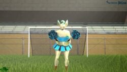 3d 3d_animation 3d_artwork animated backboob barely_clothed big_breasts boob_window breasts breasts_bigger_than_head cheerleader cheerleader_outfit cheerleader_uniform clothed dance dancing eeveelution female female_only furry generation_4_pokemon huge_breasts hyper hyper_breasts leafeon loop nintendo no_bra no_sound no_underwear pokemon pokemon_(species) rgtdwtbr source_filmmaker tagme underass underboob video