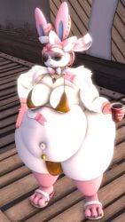 bbm big_ass big_breasts bikini breasts bubble_butt busty_boy cleavage eeveelution furry huge_ass huge_breasts kingofthekabuto overweight pokemon pokemon_(species) queenofthekabuto sam_(queenofthekabuto) sylveon tagme thick_thighs wide_hips