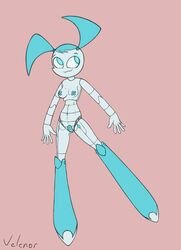 1girls 2d alternate_breast_size female female_only humanoid jenny_wakeman my_life_as_a_teenage_robot robot robot_girl robot_humanoid smooth_skin solo velenor xj-9