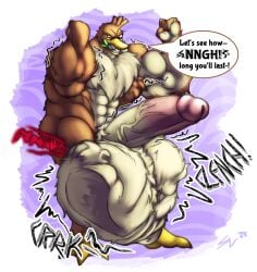 abs anthro avian balls big_balls big_muscles big_penis bird brown_body cock_vore erection farfetch'd generation_1_pokemon genitals hi_res huge_balls huge_muscles huge_penis hyper hyper_balls hyper_genitalia hyper_penis ivore male male_pred muscular muscular_male nintendo penile penis pokemon pokemon_(species) same_size_vore tan_body vein veiny_penis vore
