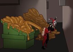1girls 2020s 2023 2023s art_trade batman:_the_animated_series batman_(series) blue_eyes bluepants bluepants_(artist) check_tag_type clown clown_girl clussy clussy_fever clussy_meme curvaceous curvaceous_female curvaceous_figure curves curvy curvy_body curvy_figure dc dc_comics digital_drawing_(artwork) digital_media_(artwork) dumpster_dumping enjoying_pooping excessive_feces face_mask facepaint feces feces_on_body feces_on_butt feces_on_ground feces_pile final_part full_body fully_clothed guyguyson harley_quinn harley_quinn_(classic) hourglass_figure hourglass_figured_female hyper_feces hyper_scat jester jester_costume jester_girl jester_hat jester_outfit jpeg pants_(artist) part_4 part_of_a_set pawg pawg_build pooping red_and_black_clothing relief relieved same_artist_different_name scat scat_fetish shitting shitting_on_floor skidmark smile smiling solo solo_female solo_focus torn_clothes torn_clothing twitter_link two_tone_clothing voluptuous voluptuous_body voluptuous_female white_body