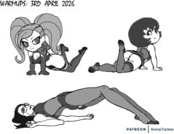 3girls aiba_manami anus ass baroness_(g.i._joe) breasts female g.i._joe jucika la_brava_(my_hero_academia) lingerie my_hero_academia noisetanker pussy tagme yoga