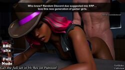3d 3d_animation animated ass athletic_female bent_over bottomless calamity_(fortnite) cowgirl cowgirl_hat dark-skinned_female darkbahamuth doggy_style ebony ebony_female female fortnite from_behind hat human interracial light-skinned_male loop tagme video