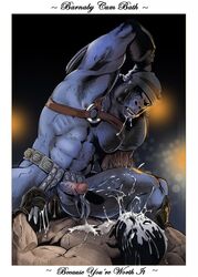 abs anal anal_sex ape armor balls cum cum_in_ass cum_inside cum_on_chest cum_on_face cum_on_mask cum_while_penetrated cumshot facial gay ghost_(modern_warfare_2) gorilla hairy human interspecies kupopo male mask masked messy muscles orgasm pecs penetration penis simon_riley yaoi