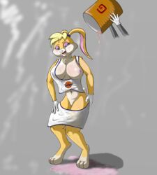 1girls anthro ass breasts bugs_bunny chavez embarrassed female fluffy fur furry large_breasts lola_bunny looney_tunes male pussy rabbit soaked space_jam stripped warner_brothers wet wet_clothes