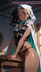 1girls ai_generated corner_masturbation curvaceous curvy curvy_body curvy_female dark-skinned_female dark_skin electroworld female female_focus female_only highres inviting_to_sex league_of_legends masturbation panties seductive seductive_look seductive_pose senna_(league_of_legends) shiny_skin solo solo_female table table_sex uncensored voluptuous voluptuous_female wet_panties wet_pussy