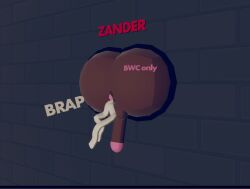 3d after_anal after_sex anus ass ass_focus balls cum_drip cum_dripping cumfart dark-skinned_male dark_skin fart game_cg game_screenshot gay male male_only penis presenting_anus presenting_hindquarters recroom recroom-nsfw request stuck stuck_in_wall zander_(blackwhiplash)