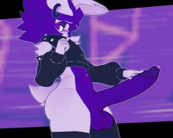 3d 3d_model anthro anthro_only ballsack bubble_ass bubble_butt bunny_boy bunny_ears bunny_tail color cryptiacurves dat_ass fat_ass fluffy_hair furry hanging_balls hoodie hung_bottom hung_femboy long_penis nervous oc original original_character precum purple_eyes sagging_balls short_shirt shy thick_ass thick_legs thick_thighs thighhighs tip_peeking touching_penis