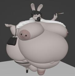 3d anthro bbw big_lips bimbo bimbo_lips bimbofication chubby cyanu fat furry futanari hyper_fat hyper_lips intersex luke_(cyanu) mti_transformation smoking ssbbw