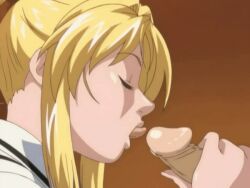 00s 1boy 2006 animated animated bible_black bible_black_only blonde_hair closed_eyes fellatio female femdom handjob high_ponytail licking licking_penis licking_penis_tip lowres oral penis ponytail saeki_kaori straight tagme uncensored