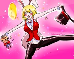 animal_genitalia big_breasts bob_cut carrot_(one_piece) female female_only hat heart huge_breasts one_piece rabbit rabbit_ears rabbit_girl rabbit_humanoid rabbit_tail samanta95 smile star stuffed_toy thighs yellow_hair