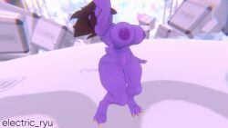 breasts dancing deltarune electric_ryu susie_(deltarune) vrchat vrchat_avatar