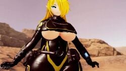 120fps animated ass ass_focus breasts clothed desert female female_only framerate_edit ginjo_soma helldivers_2 outdoors outside sand solo tagme video vrchat