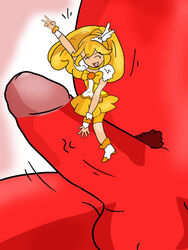 akaoni big_penis clothing cure_peace erect happy huge_cock human interspecies magical_girl mycrunchycookie penis pretty_cure pubic_hair red_oni red_skin shorts size_difference smile_precure straight testicles uncensored yayoi_kise