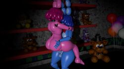 16:9 animatronic anthro ass balloon balls big_butt blue_body blue_hair bonnet_(fnafsl) carrying_another carrying_partner duo erection female five_nights_at_freddy's five_nights_at_freddy's_2 genitals hair hair_over_eyes hi_res holding_butt incest_(lore) inflatable lagomorph leporid machine male male/female mammal nude penis pink_body pink_hair plushie puppet_bonnie_(fnafsl) rabbit reedaside robot robot_anthro scottgames sex sibling_(lore) sister_location stand_and_carry_position standing standing_on_desk standing_sex thick_thighs twins_(lore) wide_hips widescreen