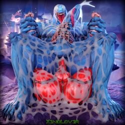 2boys 3d_(artwork) alien anal_sex big_ass big_balls big_butt big_penis carnage_(marvel) erection gay hi_res humanoid male male/male male_only marvel marvel_comics marvel_rivals muscular muscular_male nude penetration penis sex symbiote thekidxeno venom venom_(marvel) venom_(marvel_rivals)