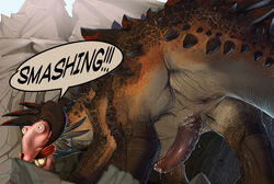 bad_dragon blue_eyes dragon edit horn male male_only narse nigel_thornberry penis scalie solo spikes