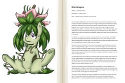 1girls crotchboobs educational english_text equine female female_only feral flower friendship_is_magic horse leaf maredragora my_little_pony plant pony pussy sirachanotsauce solo spread_legs spreading text thorn