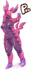 anthro breasts female pokemon pokemon_bw pussy sasamix scolipede solo