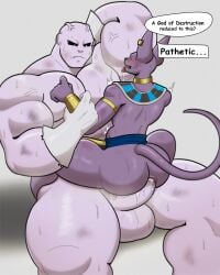 absurd_res after_battle alien anal anal_sex animal_humanoid annoyed anthro anus arm_grab armpit_fetish armpit_lick armpit_play armpit_sniffing ass balls bandai_namco beerus big_balls big_butt big_dom_small_sub big_penis blush bodily_fluids breasts claws clothing cowgirl_position cum cum_in_ass cum_inside dazed defeated dialogue digital_media_(artwork) domestic_cat dominant dragon_ball dragon_ball_fighterz dragon_ball_super dragon_ball_xenoverse dragon_ball_z duo english_text erection felid felid_humanoid feline felis forced from_front_position genital_fluids genitals gloating gloves god_of_destruction hairless hairless_cat half-closed_eyes handwear hi_res huge_balls huge_butt huge_cock humanoid humanoid_genitalia humanoid_penis humiliation jewelry jiren lagomorph larger_male licking male male/male male_penetrated male_penetrating male_penetrating_male mammal mammal_humanoid mrookii muscular muscular_male musk musk_clouds narrowed_eyes nipples nude odor on_bottom on_lap on_top open_mouth penetration penile penile_penetration penis purple_body purple_skin raised_arm saliva sex simple_background size_difference smelly sniffing solo sphynx_(cat) stern_look stomach_bulge sweat sweaty_genitalia tail text thick_thighs tongue tongue_out topwear unimpressed vein veiny_penis victory_position white_body wide_hips