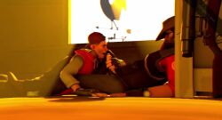clothed cum_in_mouth fellatio gay scout_(team_fortress_2) sniper_(team_fortress_2) suspect_nine tagme team_fortress_2 video yaoi