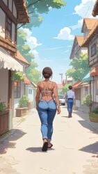 ai_animated ai_animation ai_assisted ai_generated ai_voice_acted brown_eyes brown_hair cum cum_in_navel cum_on_body dialogue female foreigner hip_bones hot_female hourglass_figure italian_female italy low_rise_jeans midriff midriff_baring_shirt midriff_focus navel_fetish navel_fingering navel_penetration shirt_tied_up slender_waist tagme tanned tanned_skin thong_straps vertical_video video village