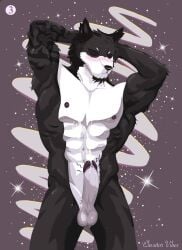 2021 abs absurd_res alexander_drake anthro areola arm_tattoo balls biped black_body black_eyebrows black_fur black_glans black_nipples black_nose blush bodily_fluids canid canine canis closed_eyes cum cum_on_chest cum_on_penis cumshot domestic_dog ejaculation elevatorvibes erection eyebrows facial_hair fur genital_fluids genitals glans goatee hands-free hands_behind_head hi_res humanoid_genitalia humanoid_penis male mammal muscular muscular_anthro muscular_male neutral_expression nipples nude pecs penis pose pubes raised_arms seductive solo tattoo tennis_ace white_balls white_body white_fur white_penis