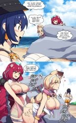 1futa 2d 2d_(artwork) 2girls absurd_res alice_thymefield alice_thymefield_(sea_of_thyme) almost_caught areolae ass ass_grab beach beach_sex belle_(zenless_zone_zero) bent_over big_ass big_breasts blonde_hair blue_hair blush breasts breasts_out bunny_ears bunny_girl dialogue doggy_style english_text female futa_on_female futanari green_eyes heterochromia hi_res hinghoi large_breasts light-skinned_female light-skinned_futa light_skin long_hair nipples plap red_eyes sex sex_from_behind speech_bubble sunglasses sunglasses_on_head sweat text thick_thighs thighs tongue tongue_out ukinami_yuzuha ukinami_yuzuha_(tanuki_in_broad_daylight) uncensored vaginal_penetration vaginal_sex yellow_eyes zenless_zone_zero