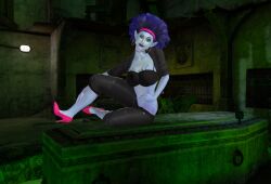 barber blue_skin pointy_ears retro the_klub_17 tk17 vampire vivi_(brain_dead_13)
