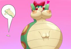 1girls 2d 2d_(artwork) apode big_breasts breasts draconcopode female naga naked non-mammal_breasts puffy_pussy pussy shantae:_half-genie_hero shedded_skin smiling snake_girl thick thick_hips tuki_(shantae)