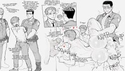 4boys 4males after_oral ahe_gao ahegao_face ambush_(trap) anal anal_sex angry angry_expression angry_face arrest arrested background_character balls big_ass big_ass_(male) big_butt big_butt_(male) big_butt_cheeks big_penis black_and_white black_hair black_hair_male blush blush_lines cheating_father cheesecrumbles clothed clothed_male completely_nude cop cops cuck_son daddy daddy_penetrated desk desk_sex dialogue dilf english_text erect_penis eyes_rolled eyes_rolled-back eyes_rolled_back eyes_rolled_up eyes_rolling_back eyes_rolling_up fast_thrusts fat_ass father father_and_son fatherly_cuckold femboy_dilf feminine_body fucked_silly gay gay_anal gay_oral gay_sex hanging_balls heart_symbol hearts_around_head holding_thigh horny horny_expression horny_face horny_male huge_cock human jacket jacket_only jacket_open lawyer looking_at_partner looking_up low_hanging_balls lying_on_desk lying_on_side male male/male male_on_femboy male_only moan moaning moaning_in_pleasure moaning_on_cock monochrome muscles muscular muscular_male nude nude_male onomatopoeia oral oral_sex original overflowing_ass partially_clothed partially_clothed_male partially_nude partially_nude_male penis police police_officer police_uniform policeman precum precum_string saliva saliva_on_penis saliva_string saliva_trail sex sex_slave smile smiling sparkle sparkles sticking_out_tongue sticking_tongue_out sweat sweatdrop sweating sweating_male testicles text thick_ass thick_butt thick_thighs threesome threesome_sex tongue_out veiny veiny_balls veiny_penis walkie-talkie watching watching_sex whap worried worried_expression worried_face worried_look yaoi